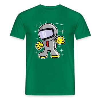 Astronautes étincelants cool - T-shirt homme - vert - Devant - AI Model Male 178 dark (178cm)