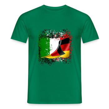 Italienisch deutsche Freundschaft Freunde Flagge - Männer T-Shirt - Kelly Green - Vorne - AI Model Male 178 dark (178cm)