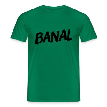 das ist einfach nur banal - Männer T-Shirt - Kelly Green - Vorne - AI Model Male 178 dark (178cm)