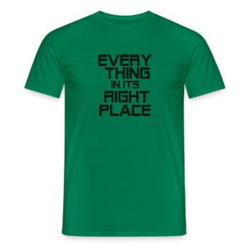 Radiohead, bon endroit - T-shirt homme - vert - Devant - AI Model Male 178 dark (178cm)