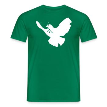 Dove of Peace - Men's T-Shirt - kelly green - Front - AI Model Male 178 dark (178cm)