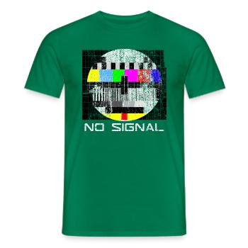 Pas de signal 70s 80s TV rétro vintage ne dérange pas - T-shirt homme - vert - Devant - AI Model Male 178 dark (178cm)