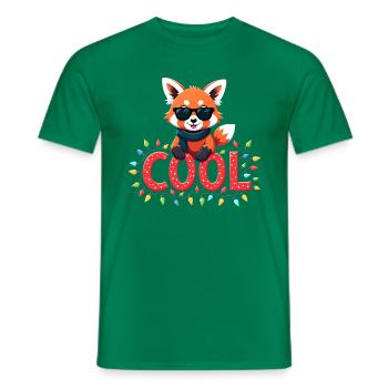 Joyeux Noël - Édition Panda Rouge - T-shirt homme - vert - Devant - AI Model Male 178 dark (178cm)