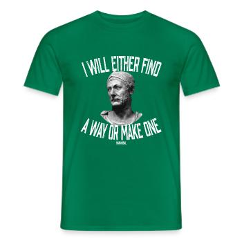 Hannibal Barca Carthage World Tour History - Men's T-Shirt - kelly green - Front - AI Model Male 178 dark (178cm)
