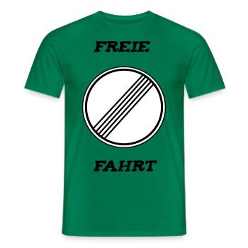 Freie Fahrt Verkehrschild T-Shirt - Männer T-Shirt - Kelly Green - Vorne - AI Model Male 178 dark (178cm)
