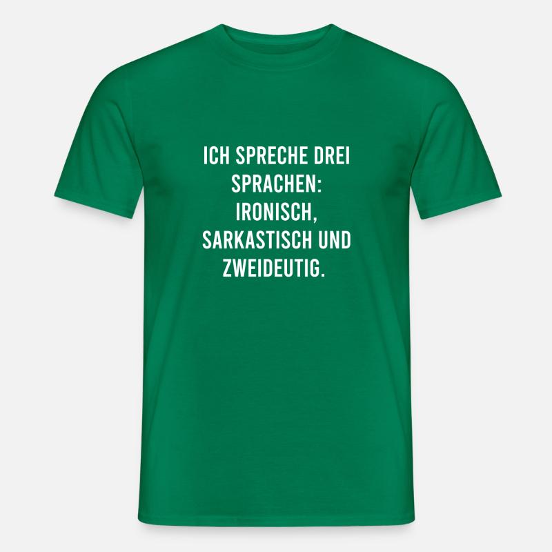 Ich spreche drei Sprachen! - Männer T-Shirt - Kelly Green