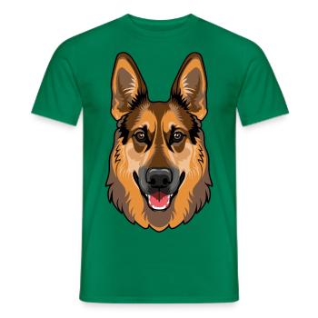deutscher Schäferhund - Männer T-Shirt - Kelly Green - Vorne - AI Model Male 178 dark (178cm)