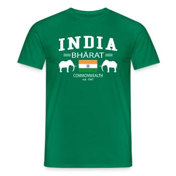 Inde - T-shirt homme - vert - Devant - AI Model Male 178 dark (178cm)