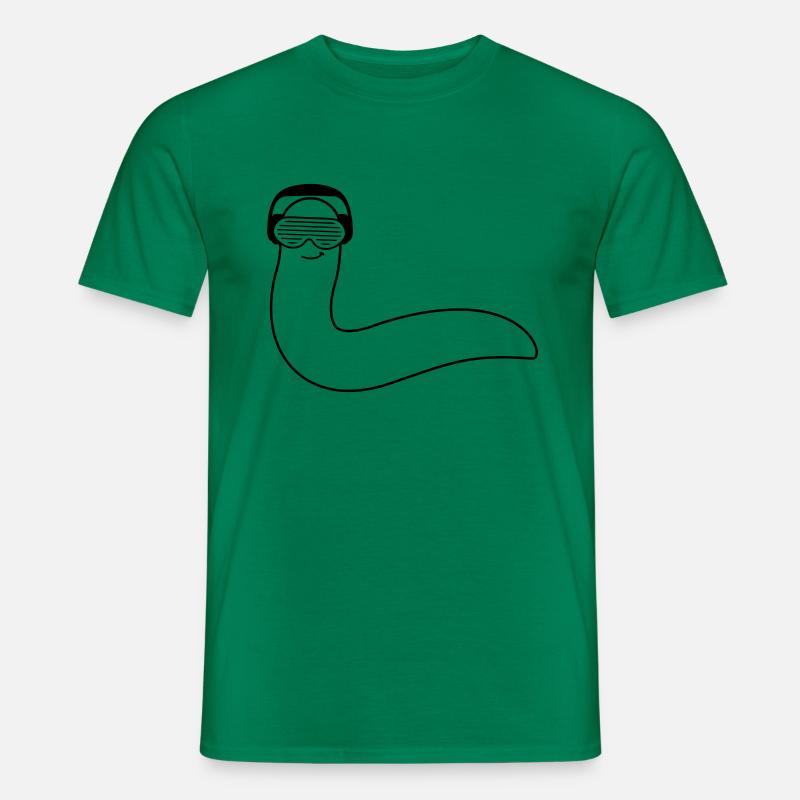 funky_dj_worm - Männer T-Shirt - Kelly Green