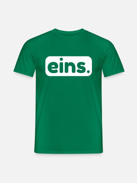 Nummer 1 Erster Geburtstag Zahl - Männer T-Shirt - Kelly Green