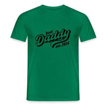 bester Vater 2024 Vatertag Vati Daddy - Männer T-Shirt - Kelly Green - Vorne - AI Model Male 178 dark (178cm)