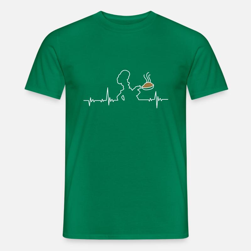 Cuisson du rythme cardiaque - T-shirt homme - vert