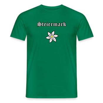Edelweiß - Steiermark - Männer T-Shirt - Kelly Green - Vorne - AI Model Male 178 dark (178cm)