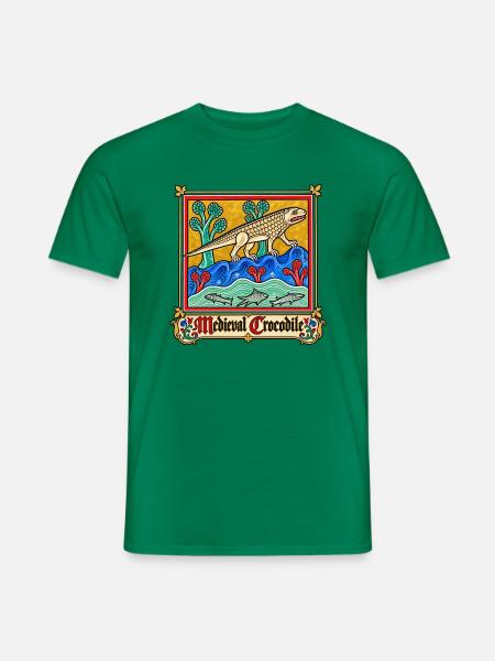 Mittelalterliches Krokodil - Männer T-Shirt - Kelly Green