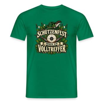 Schützenfest – Immer ein Volltreffer - Männer T-Shirt - Kelly Green - Vorne - AI Model Male 178 dark (178cm)