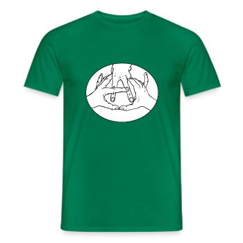 Anarchy - anarchist hand sign - Men's T-Shirt - kelly green - Front - AI Model Male 178 dark (178cm)