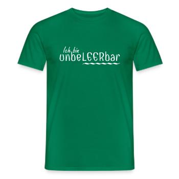 Wortklauberei - Ich bin unbeLEERbar 2 - Männer T-Shirt - Kelly Green - Vorne - AI Model Male 178 dark (178cm)