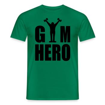 GYM Hero - Männer T-Shirt - Kelly Green - Vorne - AI Model Male 178 dark (178cm)