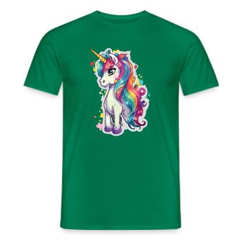 Magisches Fabelwesen Geschöpf der Reinheit Einhorn - Männer T-Shirt - Kelly Green - Vorne - AI Model Male 178 dark (178cm)