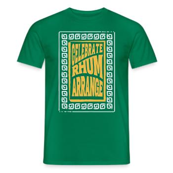 CELEBRATE RUM ARRANGES.... OK - Men's T-Shirt - kelly green - Front - AI Model Male 178 dark (178cm)