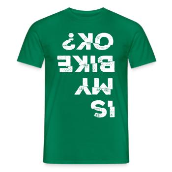 Is my bike OK - Men's T-Shirt - kelly green - Front - AI Model Male 178 dark (178cm)