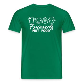 FRIENDS NOT FOOD - Men's T-Shirt - kelly green - Front - AI Model Male 178 dark (178cm)