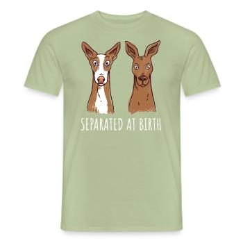 Podenco Canario Ibicenco galgos Dog Friend Humor - Men's T-Shirt - sage - Front - AI Model Male 178 light (178cm)