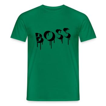 Boss Graffiti - T-shirt homme - vert - Devant - AI Model Male 178 dark (178cm)