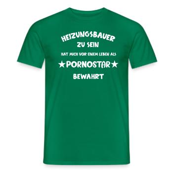 Heizungsbauer Handwerker Sanitär Lustiger Spruch - Männer T-Shirt - Kelly Green - Vorne - AI Model Male 178 dark (178cm)