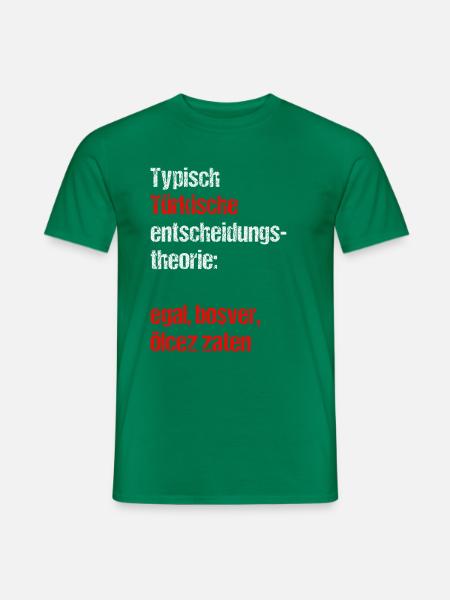 Türkische Entscheidungstheorie Weiß - Männer T-Shirt - Kelly Green