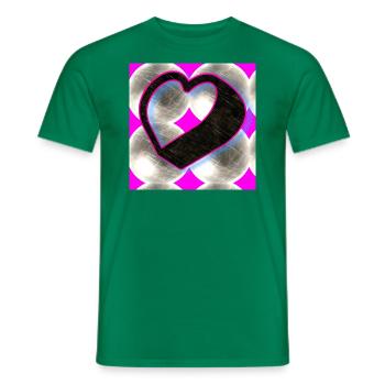 In Love (Heart) - Image 2023 - Men's T-Shirt - kelly green - Front - AI Model Male 178 dark (178cm)