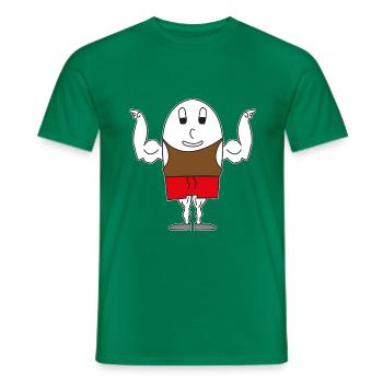 Homme muscle oeuf - T-shirt homme - vert - Devant - AI Model Male 178 dark (178cm)