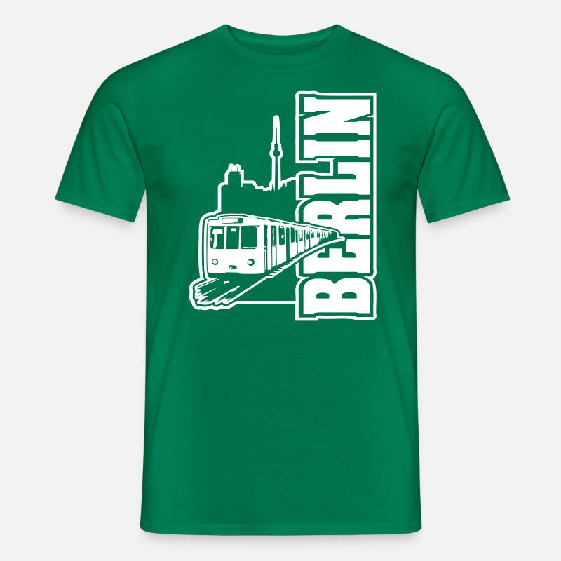 Berlin U Bahn diff - Männer T-Shirt - Kelly Green