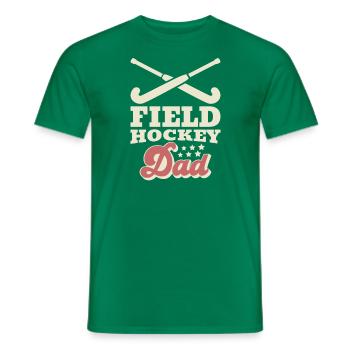 Retro Hockey - Feldhockey Papa - Männer T-Shirt - Kelly Green - Vorne - AI Model Male 178 dark (178cm)