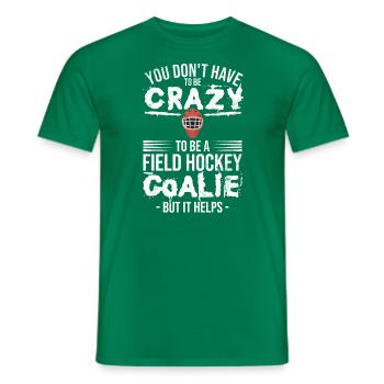 Verrückter Feldhockey-Torwart - Männer T-Shirt - Kelly Green - Vorne - AI Model Male 178 dark (178cm)