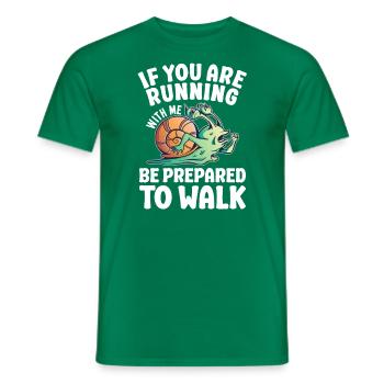 Langsam Laufen Joggen - Slow Runner - Männer T-Shirt - Kelly Green - Vorne - AI Model Male 178 dark (178cm)