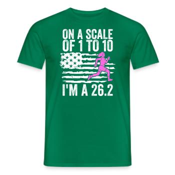 26.2 Meilen Marathon - Marathonläufer - Männer T-Shirt - Kelly Green - Vorne - AI Model Male 178 dark (178cm)
