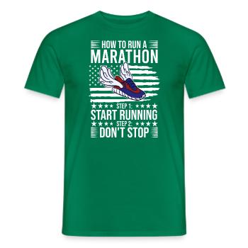 Wie man Marathon läuft - Marathon Racer - Männer T-Shirt - Kelly Green - Vorne - AI Model Male 178 dark (178cm)