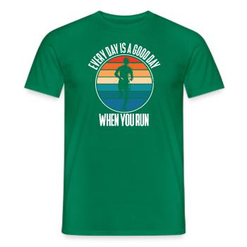 Jeder Tag ist ein guter Tag, wenn du läufst - - Männer T-Shirt - Kelly Green - Vorne - AI Model Male 178 dark (178cm)