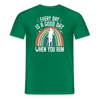 Jeder Tag ist ein guter Tag, wenn du läufst - - Männer T-Shirt - Kelly Green - Vorne - AI Model Male 178 dark (178cm)