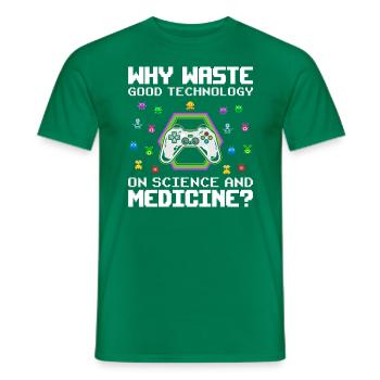 Lustig Videospiele Spruch Gaming Zocken - Männer T-Shirt - Kelly Green - Vorne - AI Model Male 178 dark (178cm)