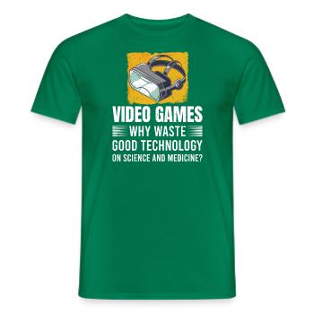 Retro Zocker Sprüche Gaming Geschenk - Männer T-Shirt - Kelly Green - Vorne - AI Model Male 178 dark (178cm)