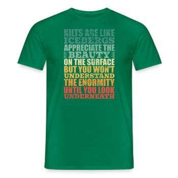 Schottischer Kilt Tracht - Schottenrock Schottland - Männer T-Shirt - Kelly Green - Vorne - AI Model Male 178 dark (178cm)