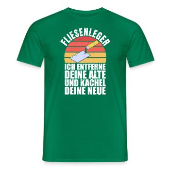Fliesenleger Fliesen Handwerker - Männer T-Shirt - Kelly Green - Vorne - AI Model Male 178 dark (178cm)