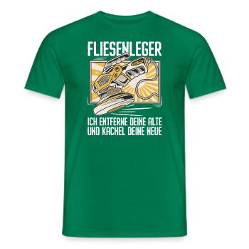 Fliesenleger Fliesen Handwerker - Männer T-Shirt - Kelly Green - Vorne - AI Model Male 178 dark (178cm)