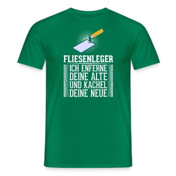Fliesenleger Fliesen Handwerker - Männer T-Shirt - Kelly Green - Vorne - AI Model Male 178 dark (178cm)