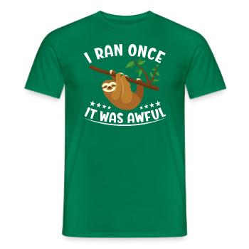 Sarkastischer Läufer Spruch Laufen Lustig - Männer T-Shirt - Kelly Green - Vorne - AI Model Male 178 dark (178cm)