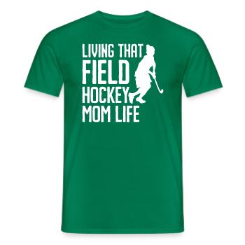 Retro Hockey - Feldhockey Mama - Männer T-Shirt - Kelly Green - Vorne - AI Model Male 178 dark (178cm)