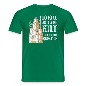 Schottischer Kilt Tracht - Schottenrock Schottland - Männer T-Shirt - Kelly Green - Vorne - AI Model Male 178 dark (178cm)