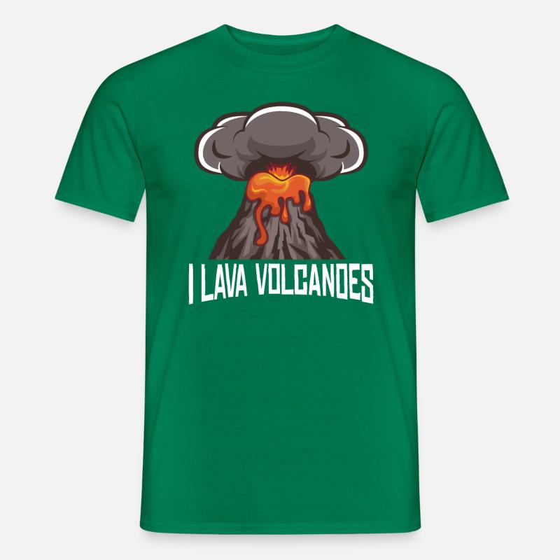 Vulkan Ausbruch Lava - Männer T-Shirt - Kelly Green
